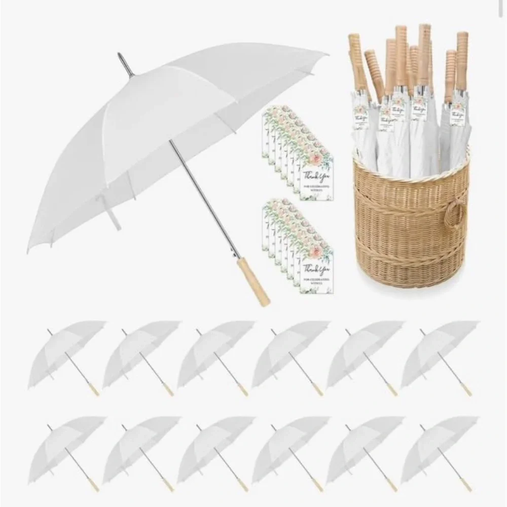 Elegant White Party Umbrellas/ sun shade
